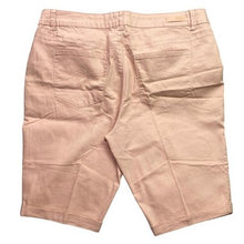 Load image into Gallery viewer, Royalty For Me Shorts Womens 18W Peach Bermuda Denim Stretch Travel Vacation
