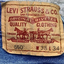 Load image into Gallery viewer, Levis Jeans Mens 38x34 Preppy Academia 550 Grunge Career Everyday Streetwear
