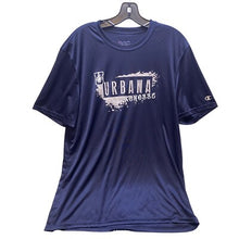 Load image into Gallery viewer, Urbana Lacrosse Shirt Mens Extra Large IL Champion Athletic Activewear Navy
