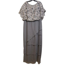 Load image into Gallery viewer, Maya Brooke Dress Womens 14W Maxi Formal Tiered Sequined Old Money 48" Long NWT
