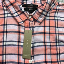 Load image into Gallery viewer, J Crew Shirt Womens 16 Flannel Preppy Academia Office Career Everyday Peach NWT
