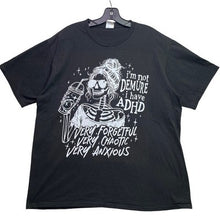 Load image into Gallery viewer, ADHD Shirt Womens Extra Large Skeleton Coffee Funny Grunge Gothcore Streetwear
