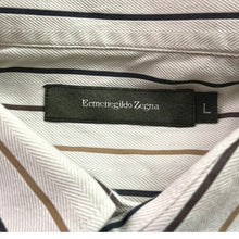 Load image into Gallery viewer, Ermenegildo Zegna Shirt Mens Large Striped Academia Preppy Career Professional
