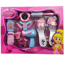 Load image into Gallery viewer, Pretend Play Dress-Up Make-Up Playset Interactive Sensory 10 Piece Hair Nails
