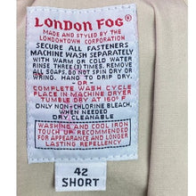 Load image into Gallery viewer, London Fog Trench Coat Mens 42 Short Thinsulate Zip Out Lining Weatherproof
