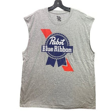 Load image into Gallery viewer, Pabst Blue Ribbon Shirt Mens Large Sleeveless Beer Logo Grunge Promo Advertising
