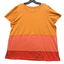 Load image into Gallery viewer, J Jill Shirt Womens Extra Large Ombre Color Block Slub Mature Beachy Coastal
