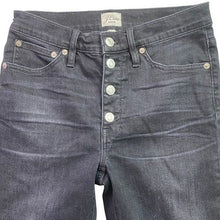 Load image into Gallery viewer, J Crew Jeans Womens 27 Button Fly Frayed Grunge Gothcore Boot Crop Billie Demi
