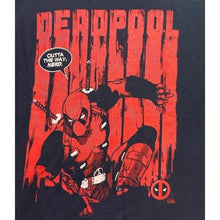 Load image into Gallery viewer, Marvel Deadpool Shirt Mens Large Spell Out AOP Grunge Comics Everyday Streetwear
