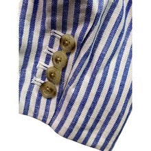 Load image into Gallery viewer, J. Crew Blazer Womens 8 Linen Striped Costal Beachy Ocean Sailing Career
