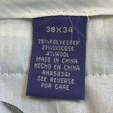 Load image into Gallery viewer, Alan Flusser Pants Mens 38x34 Wool Blend Preppy Academia Career Office Everyday
