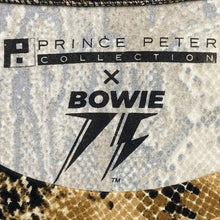 Load image into Gallery viewer, Prince Peter X David Bowie Shirt Womens Medium Snakeskin Grunge Crop Punk Rock
