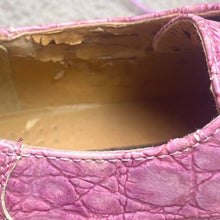 Load image into Gallery viewer, Antonio Mazzetti Shoes Mens 7.5D Pink Crocodile Embossed Leather Derby
