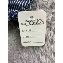 Load image into Gallery viewer, Cupcakes and Cashmere Jacket Womens Large Striped Denim Button Frayed Grunge
