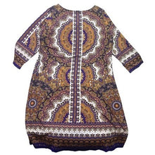 Load image into Gallery viewer, Boho Mandala Dress Womens Extra Large Festival AOP Mature Career Stretchy 40"
