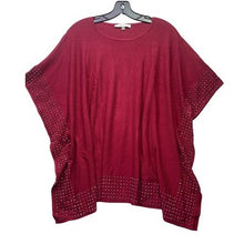 Load image into Gallery viewer, Liquid by Sioni Sweater Womens Small Poncho Cape Studded Pull Over Magnetic
