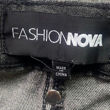 Load image into Gallery viewer, Fashion Nova Jeans Womens 2XL Black Lace Up Flare Pants Stretchy Grunge NWT

