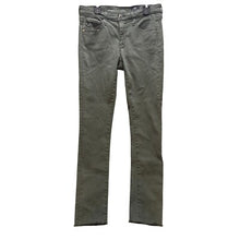 Load image into Gallery viewer, AG Adriano Goldschmied Jeans Womens 26R The Legging Ankle Olive Green Frayed Hem
