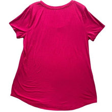 Load image into Gallery viewer, Soma Shirt Womens Large Fuchsia Mature Rayon Night Soft Cozy Beachy Coastal
