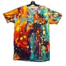 Load image into Gallery viewer, #ionplay Shirt Womens 2XL Rainbow Abstract Splatter Art Hip Hop Streetwear
