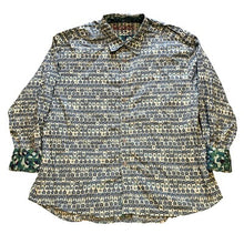 Load image into Gallery viewer, Robert Graham Shirt Mens 2XL Blue Abstract Floral Contrast Cuff Button Down
