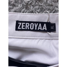 Load image into Gallery viewer, ZEROYAA Shirt Mens Extra Large White Black Country Western Cowboy Embroidery NWT
