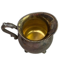 Load image into Gallery viewer, Vintage B Rogers Silver Creamer Pitcher 1883 Silver on Copper Footed 2352
