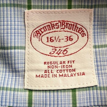 Load image into Gallery viewer, Brooks Brothers Shirt Mens 16 1/2 - 36 Plaid Preppy Academia Career Office
