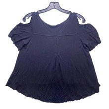 Load image into Gallery viewer, Free People Shirt Womens Small Cold Shoulder V-Neck Flowy Black Oversized
