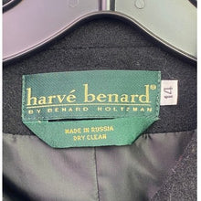 Load image into Gallery viewer, Harve Benard Jacket Womens 14 Black Wool Cashmere Blend Preppy Old Money
