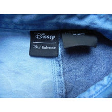Load image into Gallery viewer, Mickey Mouse Shirt Womens Medium Long Sleeve Button Up Denim Disney Patchwork
