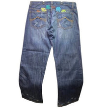 Load image into Gallery viewer, AZZURE Love Life Jeans Mens 40x34 Embroidered Baggy Y2K Hip Hop Streetwear
