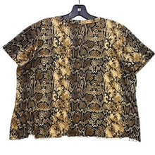 Load image into Gallery viewer, Prince Peter X David Bowie Shirt Womens Medium Snakeskin Grunge Crop Punk Rock
