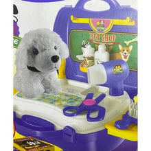 Load image into Gallery viewer, Pet Grooming Pretend Playset Case 16-Piece Interactive Sensory Play Ages 3+
