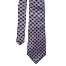 Load image into Gallery viewer, Alexander Julian Colours Necktie Mens Purple Geometric Career
