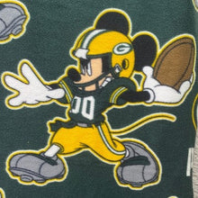 Load image into Gallery viewer, Green Bay Packers Mickey Mouse Fleece Blanket NFL Football Logo + Arm Warmers
