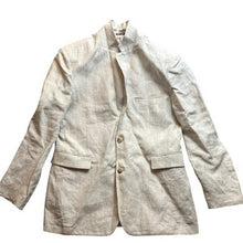 Load image into Gallery viewer, Linen Sport Coat Mens Large Beige Blazer Preppy Academia Office Career
