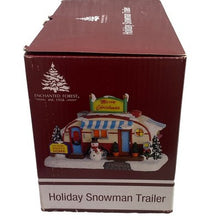 Load image into Gallery viewer, Enchanted Forest Holiday Snowman Trailer Christmas Village Decoration Light Up
