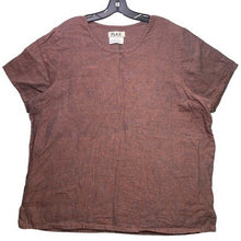 Load image into Gallery viewer, FLAX by Jeanne Engelhart Shirt Womens Medium Linen Lagenlook Boxy Mature Office
