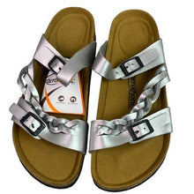 Load image into Gallery viewer, Aerothotic Sandals Womens 6 Braided Strapy Arch Support Beachy Coastal NWT
