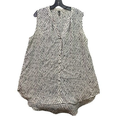 Maurices Blouse Womens 2XL Sleeveless Button Down Mature Old Money Flowy