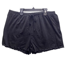 Load image into Gallery viewer, EKOUAER Shorts Womens Extra Large Scallop Edge Athletic Casual Drawstring Black
