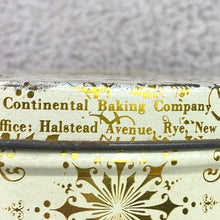 Load image into Gallery viewer, Vintage Continental Baking Co Advertising Tin Fruit Cake Box Starburst Retro
