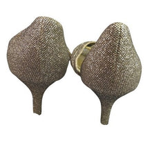 Load image into Gallery viewer, Nina New York Shoes Womens 7M Gold Glitter Open Toe Heels Cocktail Festival
