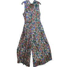 Load image into Gallery viewer, Boho Jumpsuit Womens 1XL Abstract Sleeveless AOP Festival Career Hippie Halter
