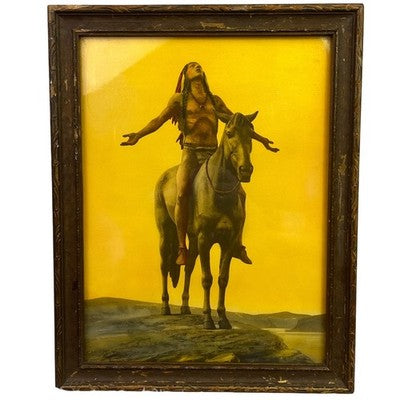 Vintage John Drescher Co Print End Of The Trail Framed