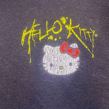 Load image into Gallery viewer, Hello Kitty Hoodie Womens Large Script Spell Out Skulls Grunge Streetwear
