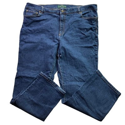 LRL Lauren Jeans Co Womens Size 20W Pants Ralph Lauren Blue Denim