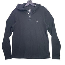 Load image into Gallery viewer, Volcom Shirt Mens Medium Hooded Waffle Knit Grunge Gorpcore Skater Streetwear
