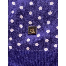 Load image into Gallery viewer, Ralph Lauren Sweater Womens 2XL Polka Dot V-Neck Pullover Cold Shoulder Mature
